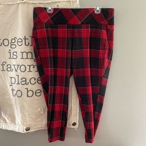 Torrid, Size 1, Red and Black Plaid pants - EUC